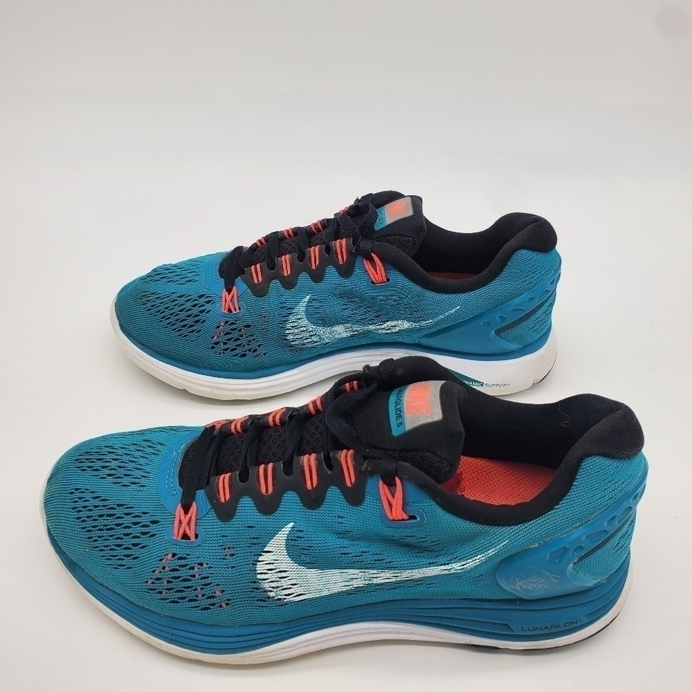 Nike Lunarglide 5 Tropical Teal Blue Running Shoes Size 7 599395-310 - Picture 6 of 10